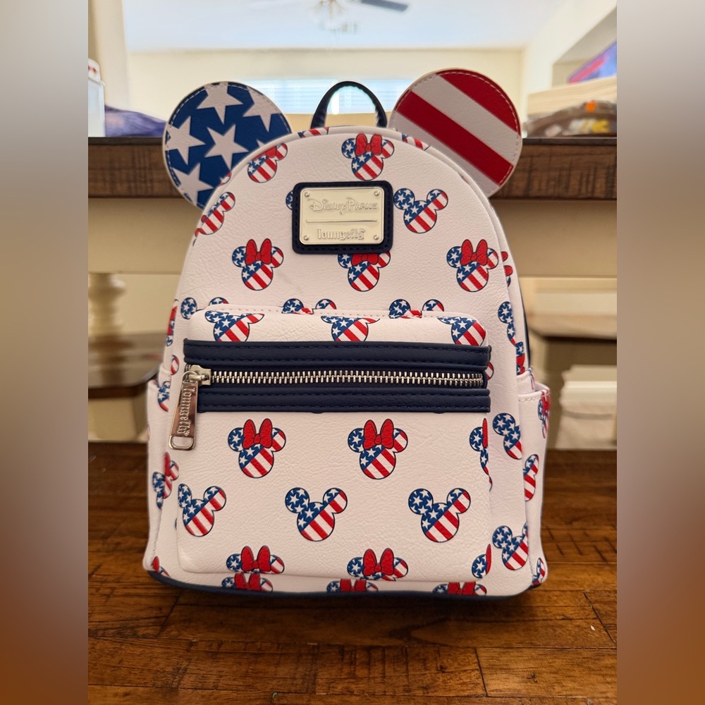 Loungefly Stars and Stripes Mickey Mouse Backpack